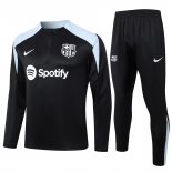 Felpa Allenamento Barcellona 2024 2025 Nero Grigio 3