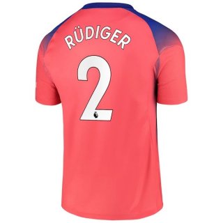 Maglia Chelsea NO.2 Rudiger Terza 2020 2021 Arancione Maglia Chelsea NO.2 Rudiger Terza 2020 2021 Arancione