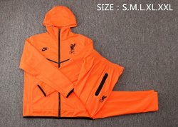 Felpa Cappuccio Set Completo Liverpool 2022 2023 Arancione