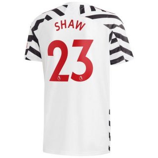 Maglia Manchester United NO.23 Shaw Terza 2020 2021 Bianco Maglia Manchester United NO.23 Shaw Terza 2020 2021 Bianco