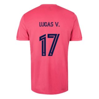 Maglia Real Madrid Away NO.17 Lucas V. 2020 2021 Rosa Maglia Real Madrid Away NO.17 Lucas V. 2020 2021 Rosa