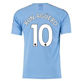 Maglia Manchester City NO.10 Kun Aguero Home 2019 2020 Blu Maglia Manchester City NO.10 Kun Aguero Home 2019 2020 Blu