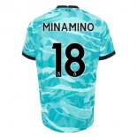 Maglia Liverpool NO.18 Minamino Away 2020 2021 Blu