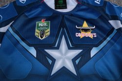 Thailandia Maglia Cowboys Capitan America Blu