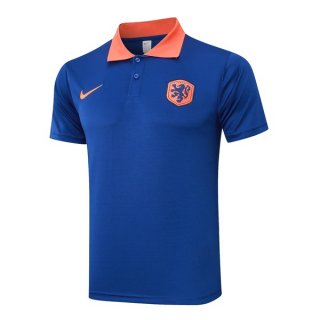 Polo Paesi Bassi 2024 2025 Blu Arancione 2 Polo Paesi Bassi 2024 2025 Blu Arancione 2