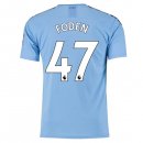 Maglia Manchester City NO.47 Foden Home 2019 2020 Blu