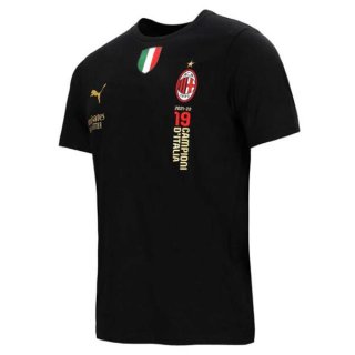 Maglia AC Milan 19 Campion Italia 2022 2023 Nero Maglia AC Milan 19 Campion Italia 2022 2023 Nero
