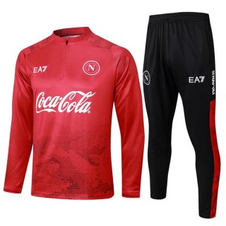 Felpa Allenamento Napoli 2024 2025 Rosso Felpa Allenamento Napoli 2024 2025 Rosso