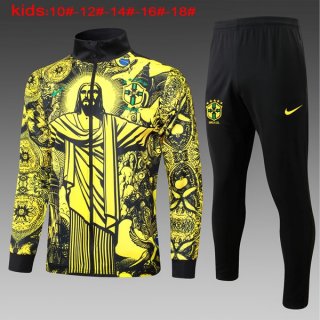 Bambino Giacca Brasile 2024 2025 Giallo Bambino Giacca Brasile 2024 2025 Giallo
