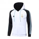 Top Felpa Cappuccioa Argentina 2022 2023 Bianco Nero