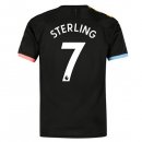 Maglia Manchester City NO.7 Sterling Away 2019 2020 Nero