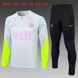Bambino Felpa PSG 2024 2025 Grigio Rosa