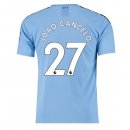 Maglia Manchester City NO.27 Cancelo Home 2019 2020 Blu