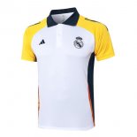 Polo Real Madrid 2024 2025 Bianco Giallo 2