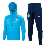 Felpa Cappuccio Brasile 2024 2025 Blu 3