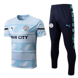 Maglia Manchester City Set Completo 2022 2023 Blu Maglia Manchester City Set Completo 2022 2023 Blu