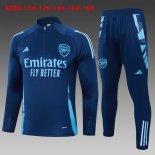 Bambino Felpa Allenamento Arsenal 2024 2025 Blu 3