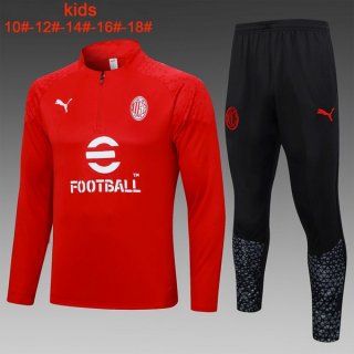Bambino Felpa AC Milan 2024 Rosso Bambino Felpa AC Milan 2024 Rosso