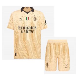 Maglia AC Milan 4th Bambino 2022 2023 Giallo Maglia AC Milan 4th Bambino 2022 2023 Giallo