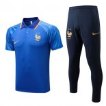 Polo Francia Set Completo 2022 2023 Blu 1