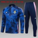 Bambino Felpa Allenamento Real Madrid 2024 2025 Blu 3