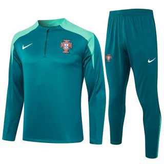 Felpa Allenamento Portogallo 2024 2025 Verde 3 Felpa Allenamento Portogallo 2024 2025 Verde 3