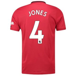 Maglia Manchester United NO.4 Jones Home 2019 2020 Rosso Maglia Manchester United NO.4 Jones Home 2019 2020 Rosso