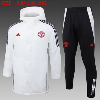 Piumino Manchester United Set Completo 2024 2025 Bianco Piumino Manchester United Set Completo 2024 2025 Bianco