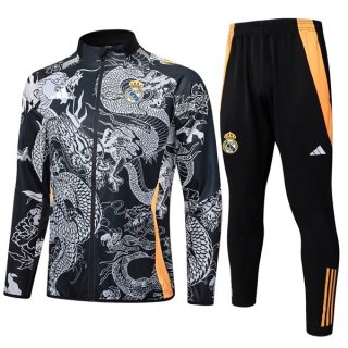 Giacca Real Madrid 2024 2025 Grigio Nero 2 Giacca Real Madrid 2024 2025 Grigio Nero 2