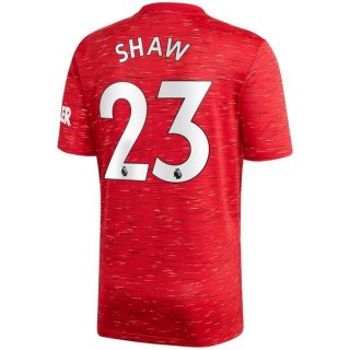 Maglia Manchester United NO.23 Shaw Home 2020 2021 Rosso Maglia Manchester United NO.23 Shaw Home 2020 2021 Rosso