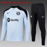 Bambino Felpa Allenamento Barcellona 2024 2025 Blu 3