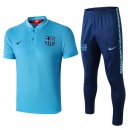 Polo Set Completo Barcellona 2019 2020 Blu Luce