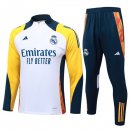 Felpa Allenamento Real Madrid 2024 2025 Bianco Giallo 3