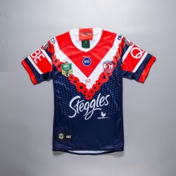 Thailandia Maglia Sydney Roosters Anzac 2018 Blu