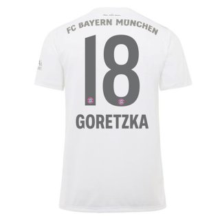 Maglia Bayern Munich NO.18 Goretzka Away 2019 2020 Bianco Maglia Bayern Munich NO.18 Goretzka Away 2019 2020 Bianco