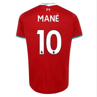 Maglia Liverpool NO.10 Mane Home 2020 2021 Rosso Maglia Liverpool NO.10 Mane Home 2020 2021 Rosso