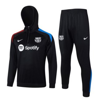 Felpa Cappuccio Barcellona 2024 2025 Nero 3 Felpa Cappuccio Barcellona 2024 2025 Nero 3