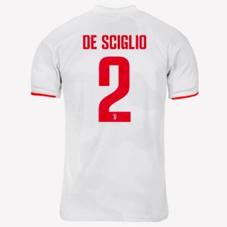 Maglia Juventus NO.2 De Sciglio Away 2019 2020 Grigio Bianco Maglia Juventus NO.2 De Sciglio Away 2019 2020 Grigio Bianco