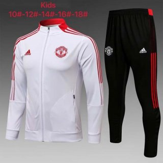 Bambino Giacca Manchester United 2022 Bianco Nero Bambino Giacca Manchester United 2022 Bianco Nero