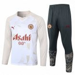 Felpa Allenamento Manchester City 2024 2025 Bianco Giallo