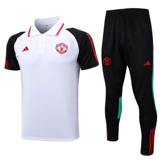 Polo Manchester United Set Completo 2024 Bianco Polo Manchester United Set Completo 2024 Bianco