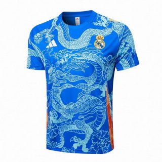 Maglia Formazione Real Madrid 2024 2025 Blu Maglia Formazione Real Madrid 2024 2025 Blu