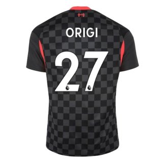 Maglia Liverpool NO.27 Origi Terza 2020 2021 Nero Maglia Liverpool NO.27 Origi Terza 2020 2021 Nero
