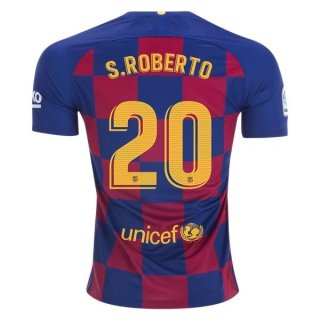 Maglia Barcellona NO.20 S.Roberto Home 2019 2020 Blu Rosso Maglia Barcellona NO.20 S.Roberto Home 2019 2020 Blu Rosso