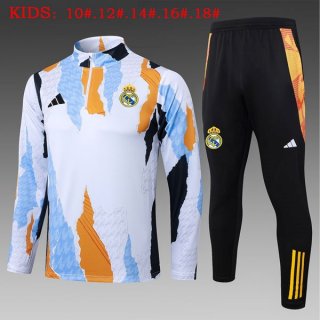 Bambino Felpa Allenamento Real Madrid 2025 2026 Blu Bianco Bambino Felpa Allenamento Real Madrid 2025 2026 Blu Bianco