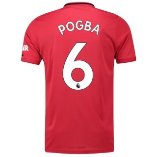 Maglia Manchester United NO.6 Pogba Home 2019 2020 Rosso Maglia Manchester United NO.6 Pogba Home 2019 2020 Rosso
