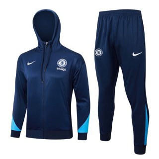 Felpa Cappuccio Chelsea 2024 2025 Blu 3 Felpa Cappuccio Chelsea 2024 2025 Blu 3