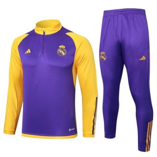Felpa Real Madrid 2024 2025 Porpora Giallo Felpa Real Madrid 2024 2025 Porpora Giallo