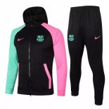 Giacca a Vento Barcellona 2020/2021 Nero Verde Rosa