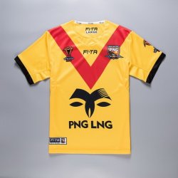 Thailandia Maglia Papúa Nueva Guinea RLWC Home 2017 2018 Giallo